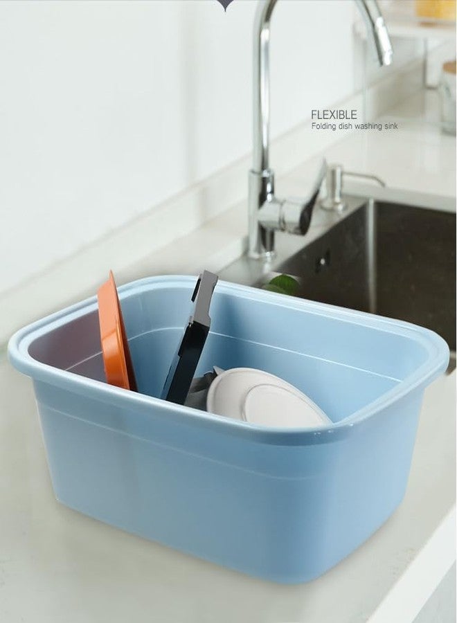 Eagrye 3-Pack 16 Quart Large Plastic Wash Basin, Rectangle Dish Pan, Blue - Image 4